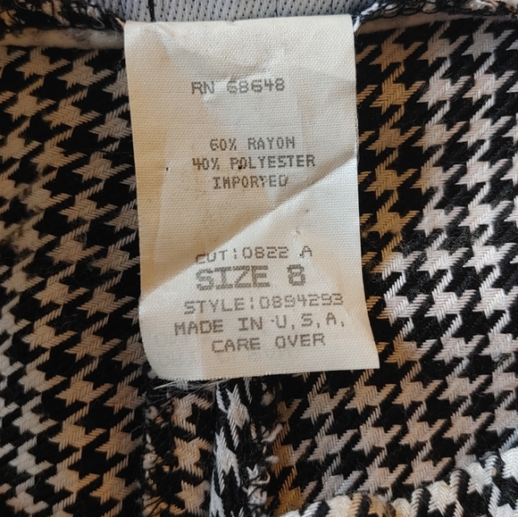 NOUVEAU Petite Black & White High Waisted Trousers - Picture 9 of 11